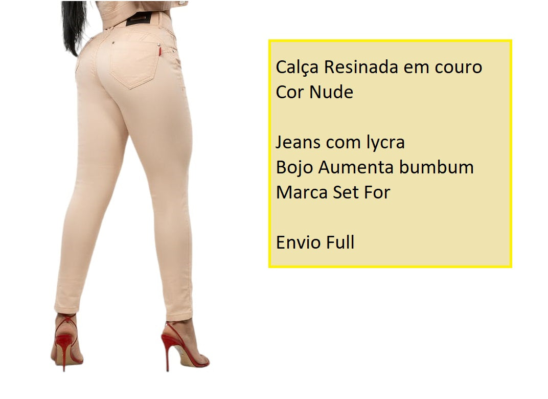 Calça Feminina Lycra com Bojo Modela BumBum Set For Original