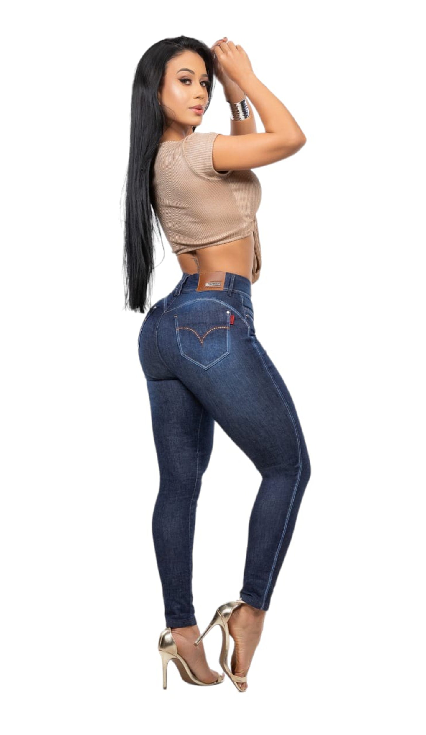 Calça Jeans Strech Com Bojo Modela Bumbum Set For Original