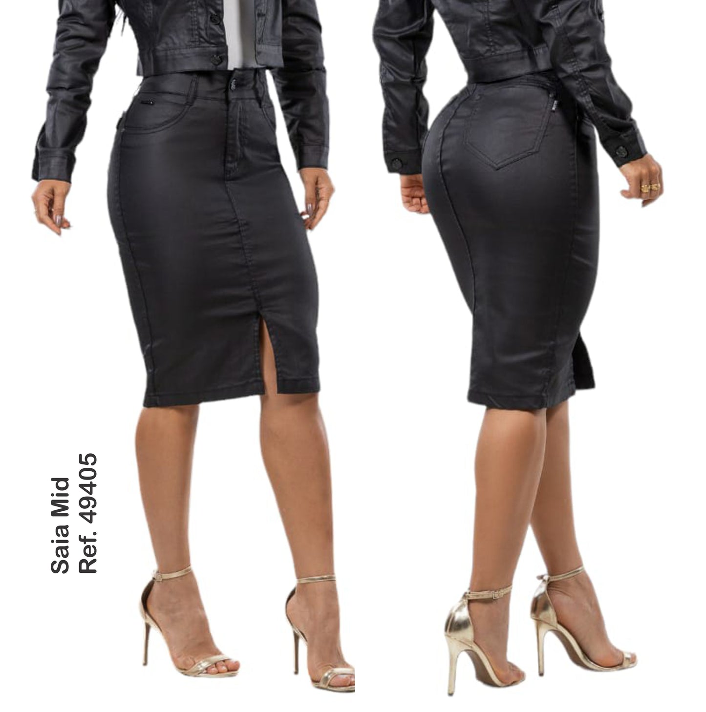 Saia Mid Resinada Envangélica Lycra Strech Original