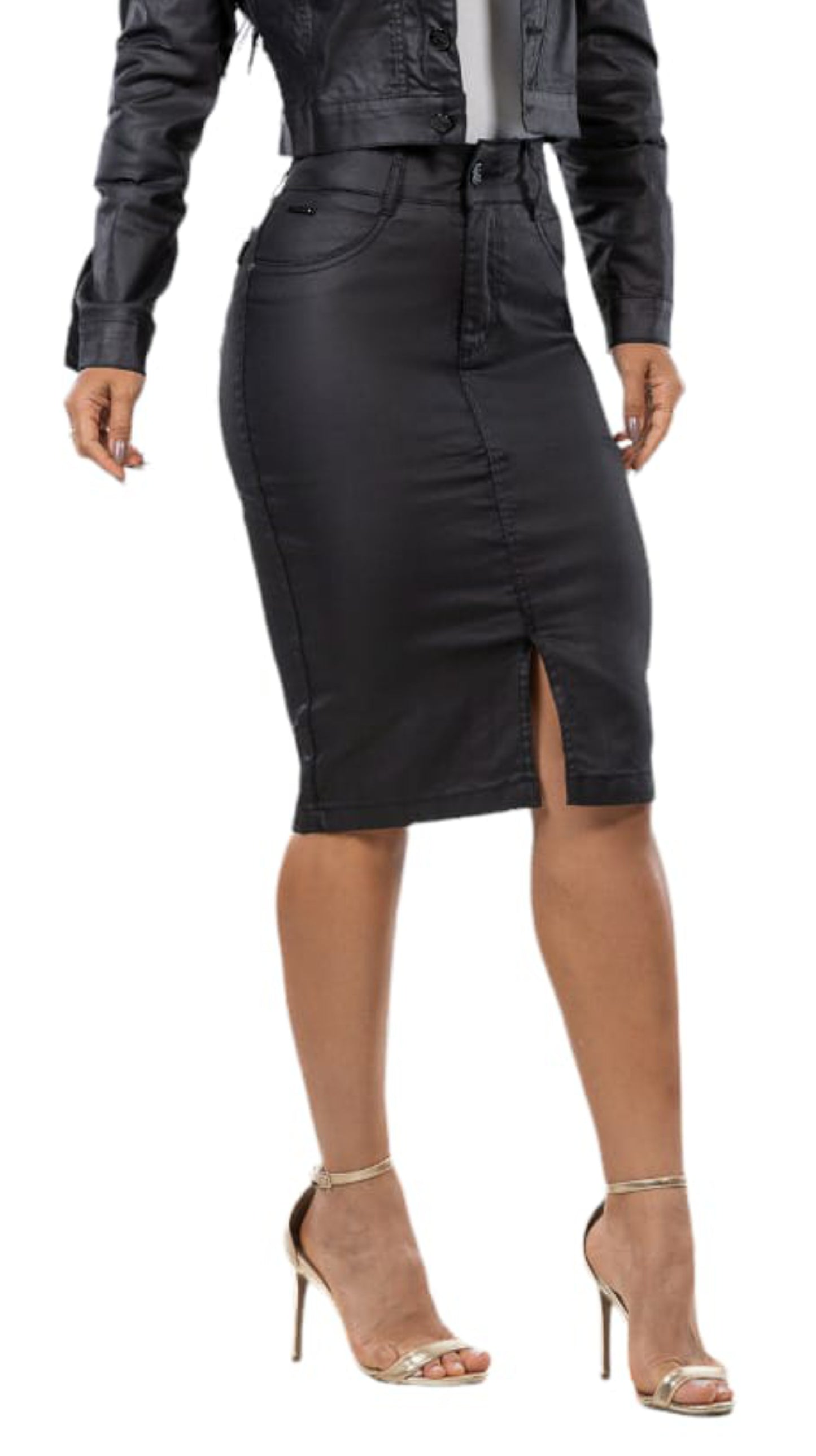Saia Mid Resinada Envangélica Lycra Strech Original