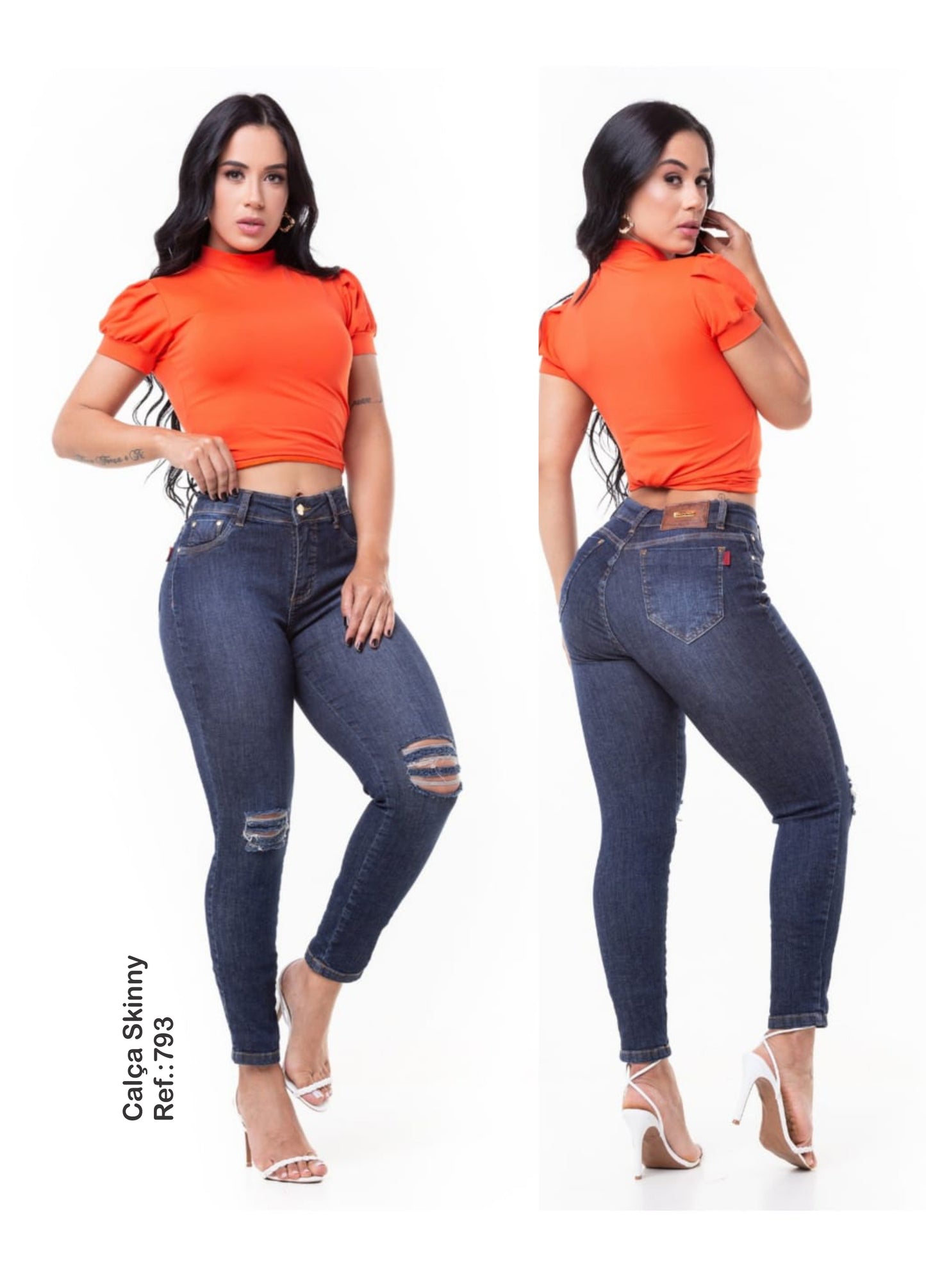 Calça Jeans Cigarrete Bojo Bumbum Lycra Nova Coleção Original