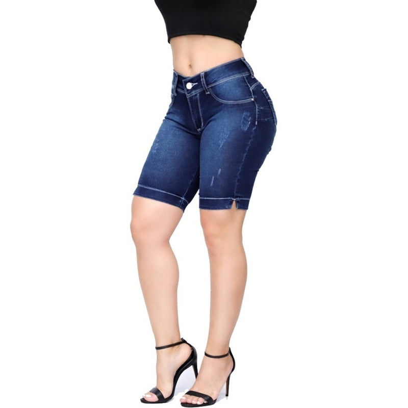 Bermuda Jump Jeans Lycra Bojo Bumbum Estilo Bull