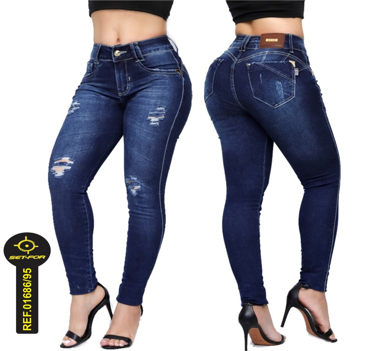 Calça Feminina Jeans Lycra Nova Coleção Original