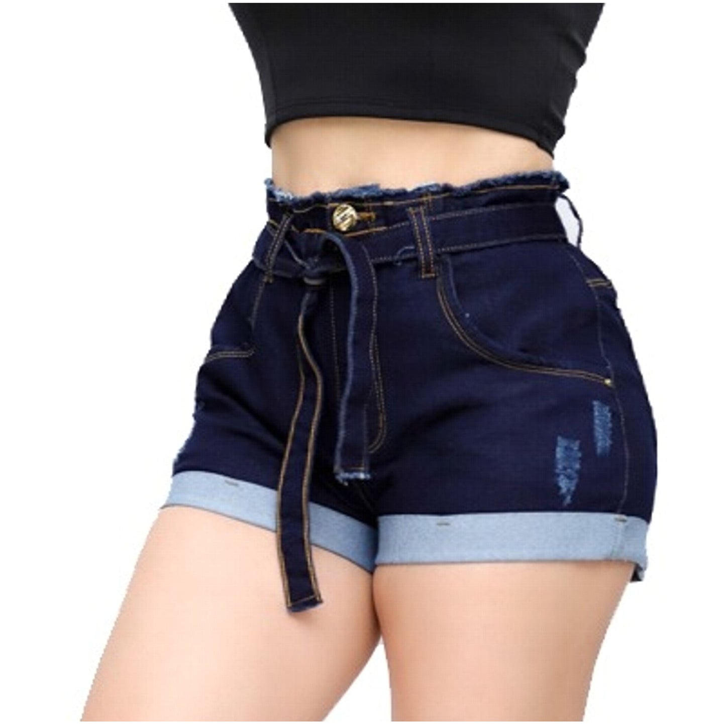 Short Curto Jeans Lycra Bojo Bumbum Original Nova Coleção