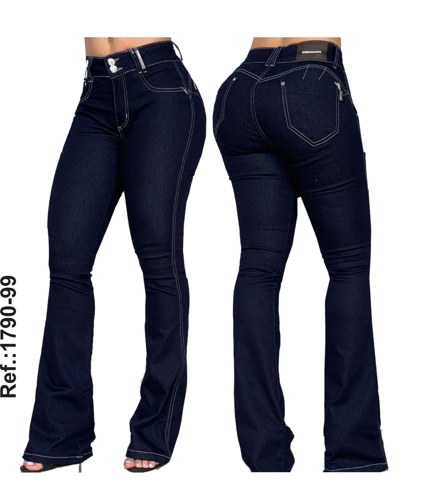 Calça Flare Lycra Bojo Removível Bumbum Barra Larga Original