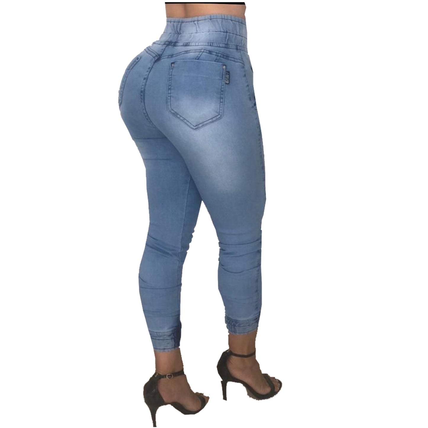 Calça Jogger Jeans com Lycra e Bojo Modela Bumbum Estilo Bull