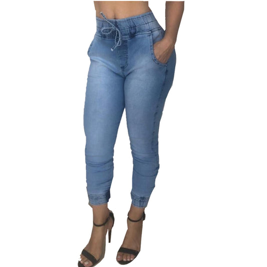 Calça Jogger Jeans com Lycra e Bojo Modela Bumbum Estilo Bull