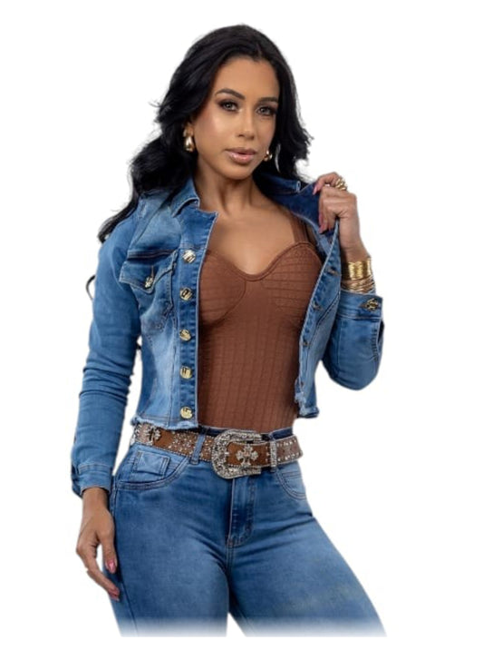 Jaqueta Jeans Lycra Bull Resistente Costura Reforçada Original