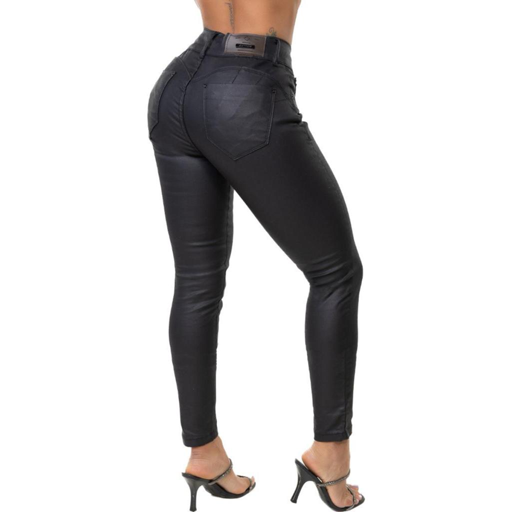 Calça Couro Feminina Lycra Modela BumBum FRETE GRÁTIS