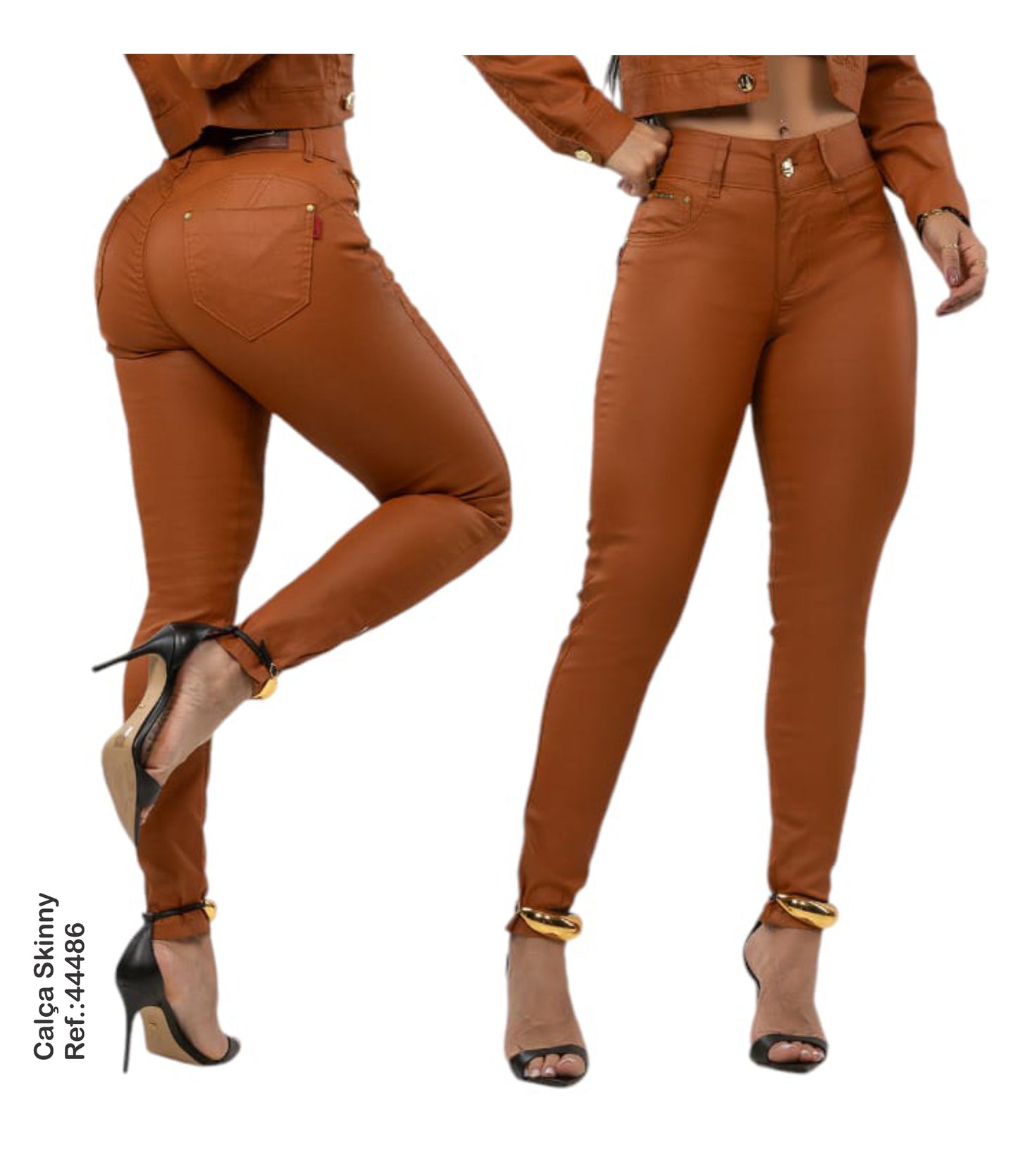 Calça Couro Feminina Lycra Modela BumBum FRETE GRÁTIS