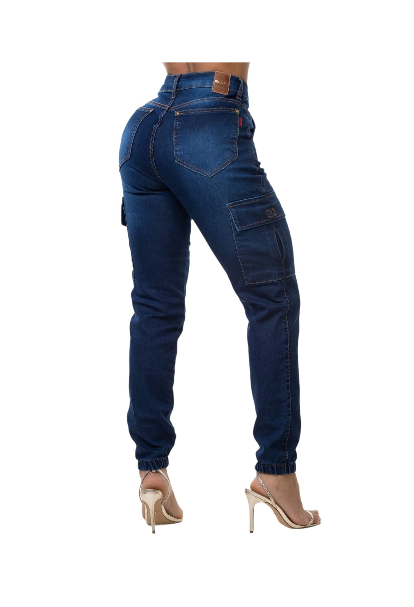 Calça Cargo Jeans com Lyra e Bojo Modela Bumbum Original