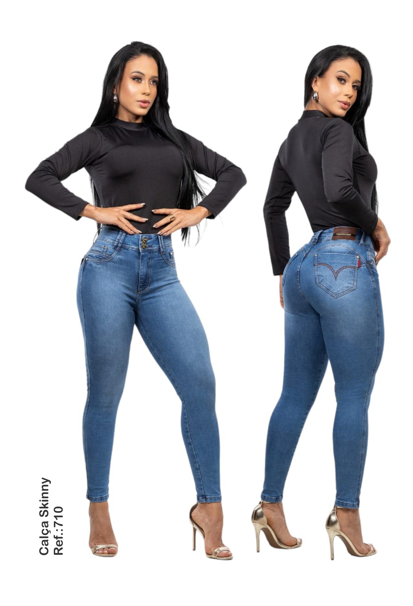 Calça Jeans Strech Com Bojo Bumbum Bull Cigarrete Original