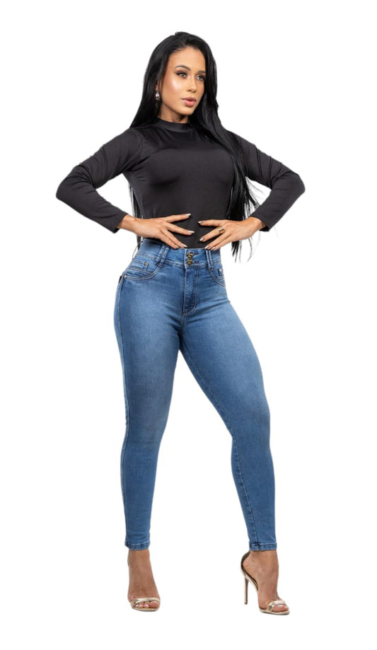 Calça Jeans Strech Com Bojo Bumbum Bull Cigarrete Original