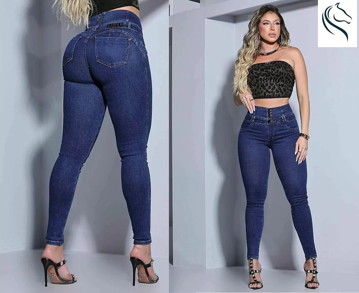 Calça Pit Bull Feminina Modeladora Jeans Com lycra