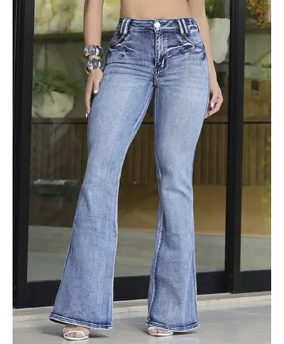 Calça Feminina Pit bull Flare Jeans Lycra Bojo Bumbum