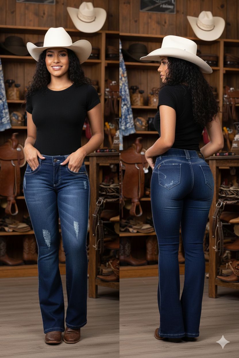 calca-flare-country-feminina-ana-castela-ariat-tassa-cavalgada-vaquejada-jeans-grosso-original-bordada-strech
