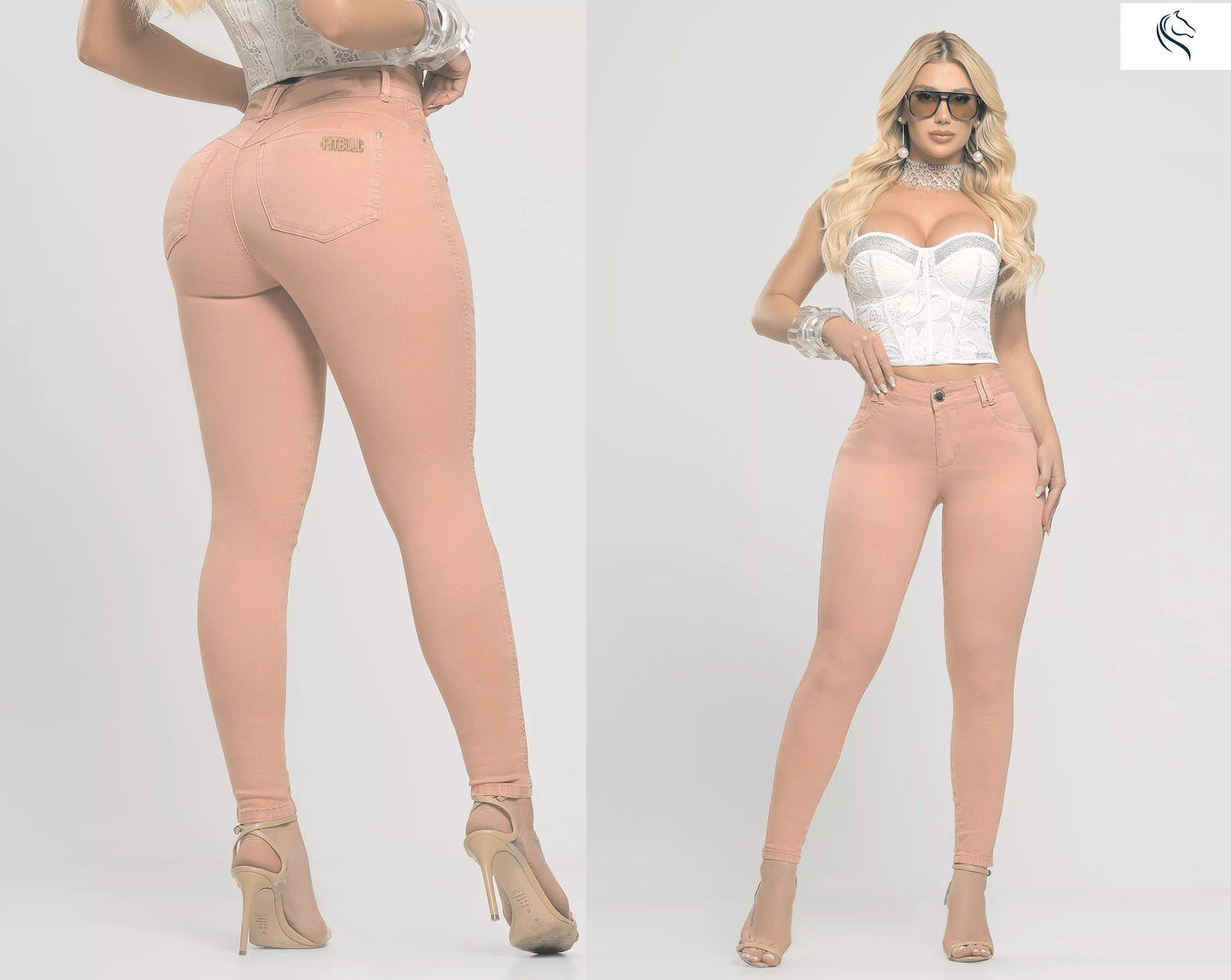 Calça Pit Bull Feminina Preta Bojo Modelador Jeans Com Lycra