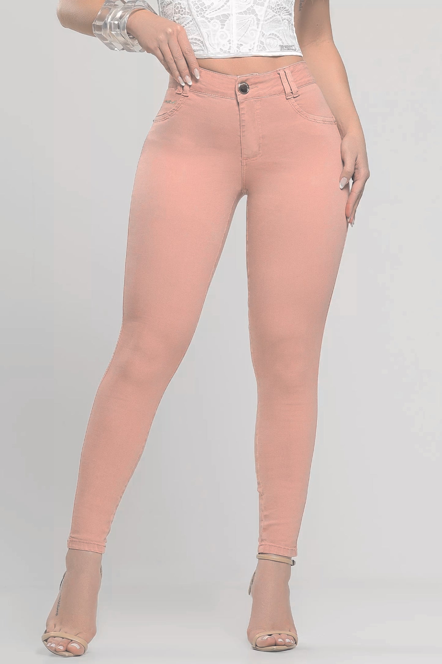 Calça Pit Bull Rosa Bojo Modelador Jeans Com Lycra