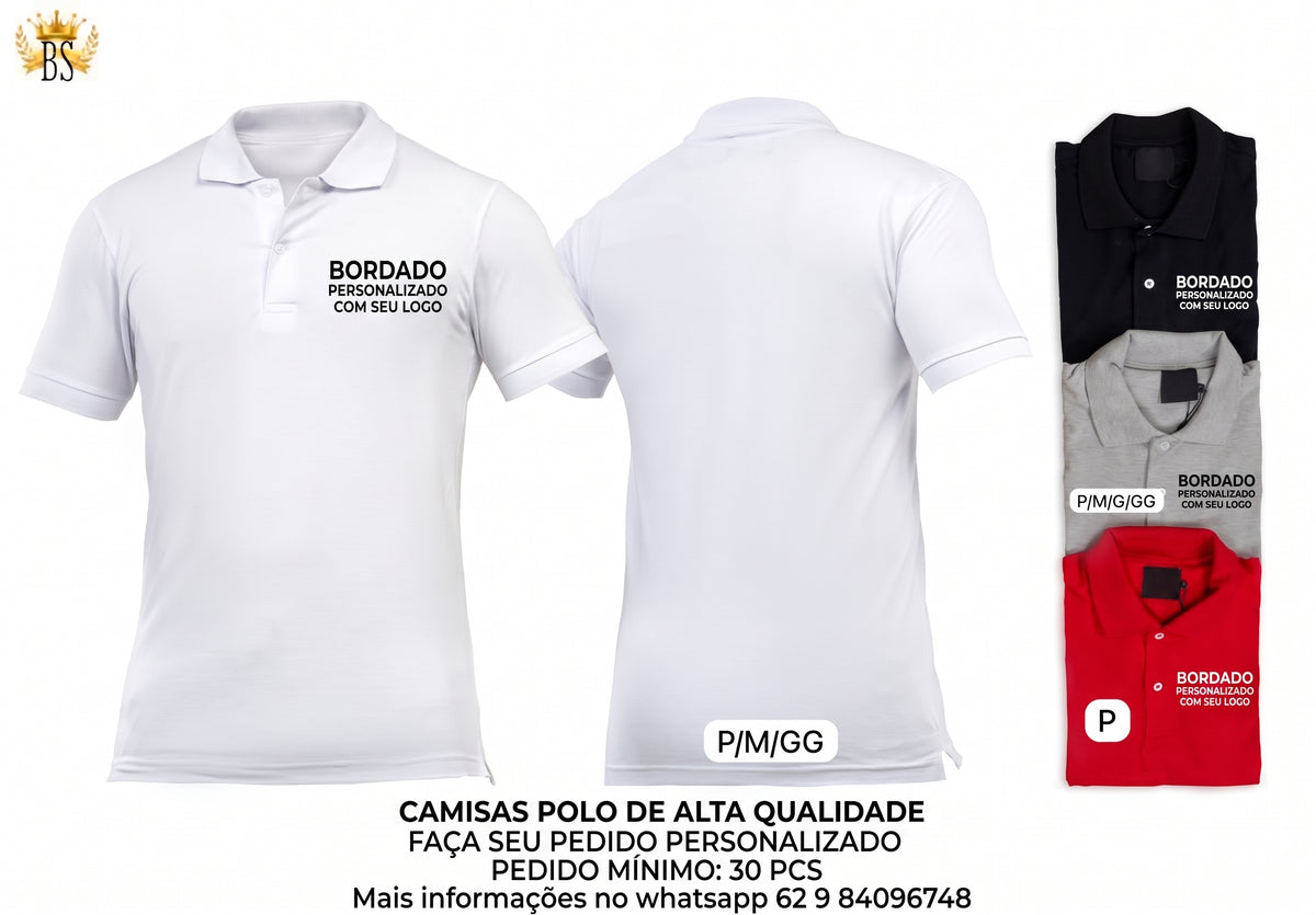 Camiseta Country gola polo masculina personalizada para uniforme com minha logo