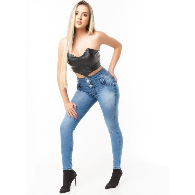 Calça Jeans Lycra Bojo Bumbum Cigarrete Original