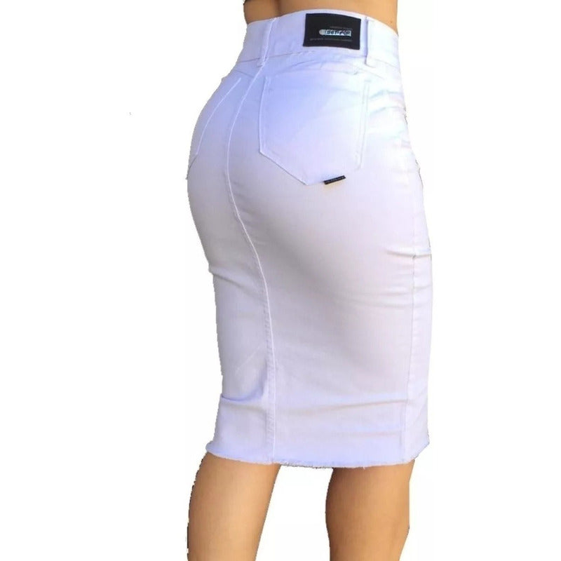 Saia Mid Envangélica Lycra Strech Longa Original