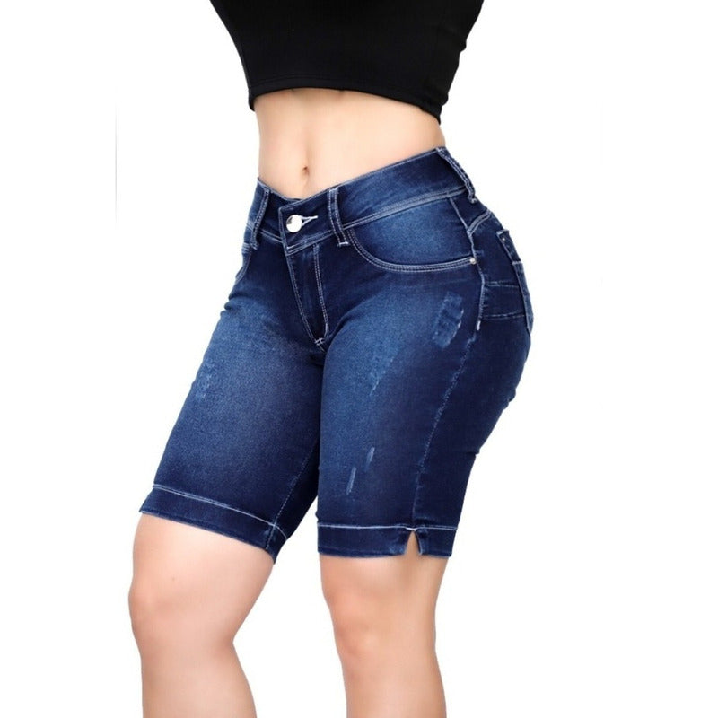 Bermuda Jump Jeans Lycra Bojo Bumbum Estilo Bull