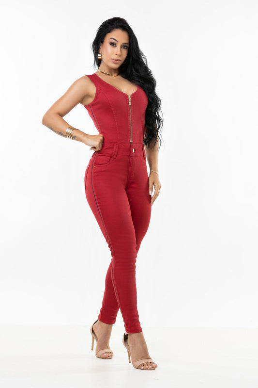 Macacão Jeans lycra Bojo Aumenta BumBum Original
