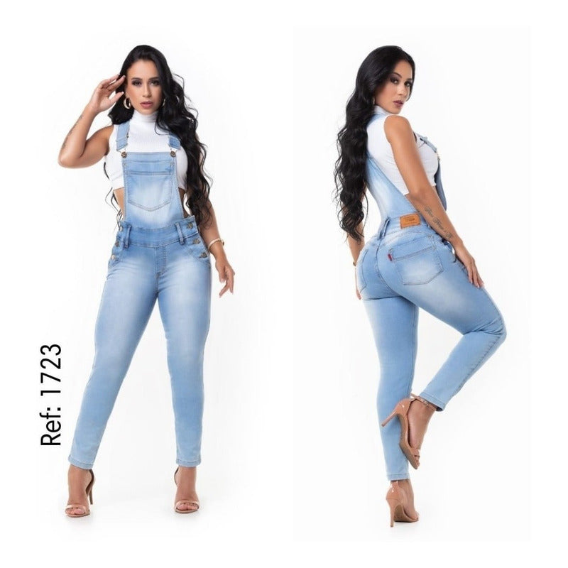 Macacão Jeans C/lycra Bojo Modela Bumbum Original