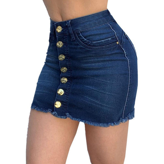 Mini Saia Jeans lycra Com Bojo Modela Bumbum Estilo  Bull Set For Original