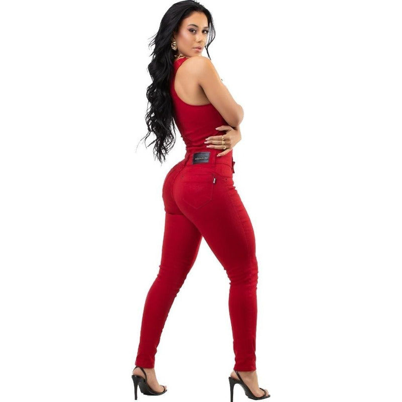 Macacão Jeans Lycra Bojo Bumbum Original Nova Coleção