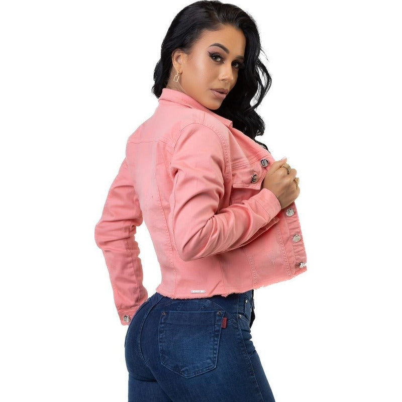 Jaqueta Feminina Manga Longa Brim C/lycra Preta Original